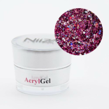 NiiZA AcrylGel - Glitter Lila 15g lakk zselé