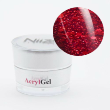 NiiZA AcrylGel - Glitter Red 15g lakk zselé