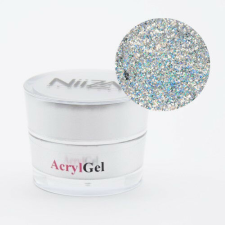 NiiZA AcrylGel - Glitter Silver 15g lakk zselé