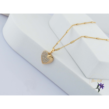  Nika antiallergén kis szives medálos nyaklánc -18K nyaklánc