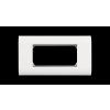 Nikomax - Mosaic keret 45x45mm, 2 portos, 148x80x8 mm - NMC-PL2PM-WT