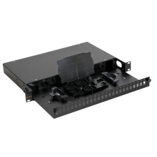 Nikomax optikai patch panel 24 port 1U 19" fekete (NMF-RP24SC-CS-1U-BK) (NMF-RP24SC-CS-1U-BK) asztali számítógép kellék