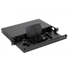 Nikomax optikai patch panel 24 port 1U 19&quot; fekete (NMF-RP24SC-CS-1U-BK) egyéb hálózati eszköz