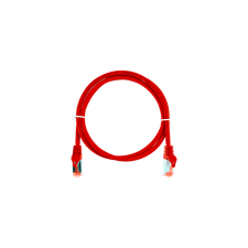 Nikomax Patch kábel S/FTP CAT6a LSOH, Essential Series,  0,5m, piros kábel és adapter