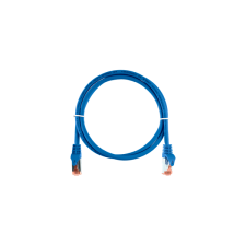 Nikomax Patch kábel S/FTP CAT6a LSOH, Essential Series,  15m, kék kábel és adapter