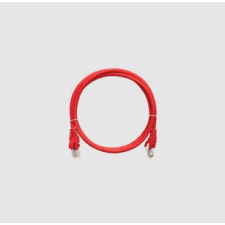 Nikomax Patch kábel S/FTP, CAT6a, LSZH, 1m, piros kábel és adapter