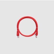 Nikomax Patch kábel S/FTP, CAT6a, LSZH, 3m, piros kábel és adapter