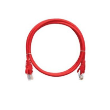 Nikomax patch kábel S/FTP, CAT6a, PVC, 1m, piros (NMC-PC4SA55B-010-RD) kábel és adapter