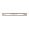 Nikomax patch panel 24 port 1U 19" moduláris szürke (NMC-RP24-BLANK-1U-MT)