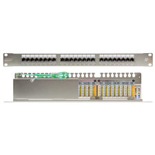 Nikomax - STP Patch panel, Cat.6, szerszámmal szerelhető,1U - NMC-RP24SE2-1U-MT egyéb hálózati eszköz