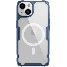 Nillkin Apple iPhone 14, Szilikon tok, műanyag hátlap, ultravékony, Magsafe töltővel kompatibilis, Nillkin Nature Pro Magnetic, kék tok és táska