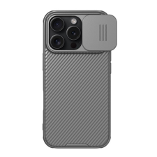 Nillkin Apple iPhone 16 Pro camshield pro szilikon telefonvédő (ütésállóság, kameravédő, csíkos) sötétszürke tok és táska