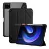 Nillkin BEVEL tok álló, bőr hatású (aktív FLIP, oldalra nyíló, TRIFOLD, asztali tartó, ceruza tartó) FEKETE (GP-146548)