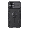 Nillkin CAMSHIELD ARMOR defender műanyag telefonvédő (szilikon belső, közepesen ütésálló, telefontartó gyűrű) FEKETE [Apple iPhone 12 Pro Max] (5996591005423)