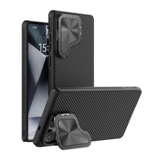Nillkin CAMSHIELD PROP MAGNETIC szilikon telefonvédő (ütésállóság. kameravédő. kitámasztó. csíkos) FEKETE tok és táska