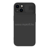Nillkin CAMSHIELD SILKY szilikon telefonvédő (matt, mikrofiber plüss belső, kameravédő, környezetbarát, MagSafe) FEKETE (GP-129452)