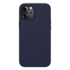 Nillkin FLEX PURE szilikon telefonvédő (ultravékony, környezetbarát, mikrofiber plüss belső, matt) SÖTÉTKÉK [Apple iPhone 12 Pro Max] (5996591004969)