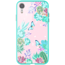 Nillkin Floral Apple iPhone XR Hátlap Tok - Zöld (27876) tok és táska