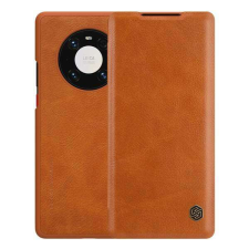 Nillkin HUAWEI Mate 40 Pro, NILLKIN QIN notesz mobiltok, Barna tok és táska