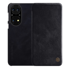Nillkin Huawei P50 NILLKIN QIN tok álló, bőr hatású FLIP, kártyazseb, FEKETE tok és táska