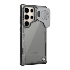 Nillkin ICEBLADE PROP szilikon telefonvédő (ütésállóság, kameravédő, kitámasztó, MagSafe) FEKETE tok és táska