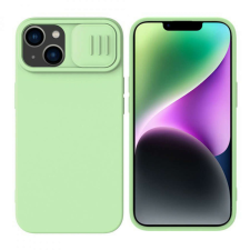 Nillkin iPhone 15 Plus tok - Nillkin CamShield Silky MagSafe szilikon - menta zöld tok és táska