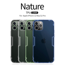 Nillkin Nature Apple iPhone 12/12 Pro Szilikon Tok - Fekete-átlátszó (GP-99886) tok és táska
