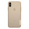 Nillkin Nature Apple iPhone XS 5.8 szilikon telefonvédő (0.6 mm, ultravékony) aranybarna