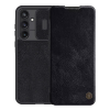 Nillkin QIN PRO tok álló, bőr hatású (FLIP, oldalra nyíló, kártyazseb, kameravédő) FEKETE Samsung Galaxy S25 Plus (SM-S936)