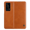 Nillkin QIN tok álló, bőr hatású (FLIP, oldalra nyíló, bankkártya tartó) BARNA Huawei P40 Pro+ 5G