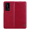 Nillkin QIN tok álló, bőr hatású (FLIP, oldalra nyíló, bankkártya tartó) PIROS [Huawei P40 Pro+ 5G] (5996591008523)