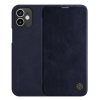 Nillkin QIN tok álló, bőr hatású (FLIP, oldalra nyíló, bankkártya tartó) SÖTÉTKÉK Apple iPhone 12 mini