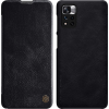 Nillkin QIN tok álló, bőr hatású (FLIP, oldalra nyíló, kártyazseb) FEKETE Xiaomi Poco X4 5G NFC / Redmi Note 11 Pro Plus 5G (GP-111677) (6902048234963)