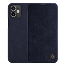 Nillkin QIN tok álló, bőr hatású (FLIP, oldalra nyíló, kártyazseb) SÖTÉTKÉK tok és táska