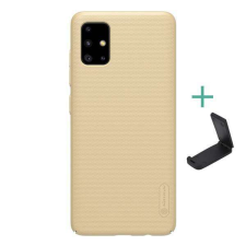 Nillkin SAMSUNG Galaxy A51 (SM-A515F), NILLKIN SUPER FROSTED mobiltok, Arany tok és táska