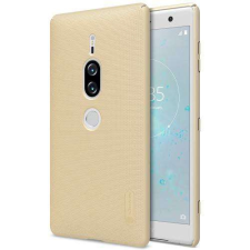 Nillkin SONY Xperia XZ2 Premium (2018), NILLKIN SUPER FROSTED mobiltok, Arany tok és táska