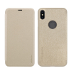 Nillkin SPARKLE műanyag telefonvédő (bőr hatású FLIP, oldalra nyíló, logo kivágás) ARANY [Apple iPhone XS Max 6.5] (5996457814206)