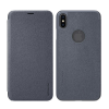 Nillkin SPARKLE műanyag telefonvédő (bőr hatású FLIP, oldalra nyíló, logó kivágás) FEKETE Apple iPhone XS Max 6.5