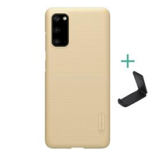 Nillkin SUPER FROSTED műanyag telefonvédő (gumírozott, érdes felület + asztali tartó) ARANY (GP-93453) tok és táska