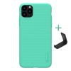 Nillkin SUPER FROSTED műanyag telefonvédő (gumírozott, érdes felület + asztali tartó) CYAN [Apple iPhone 11 Pro Max] (5996457904594)