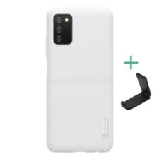 Nillkin SUPER FROSTED műanyag telefonvédő (gumírozott, érdes felület + asztali tartó) FEHÉR (GP-111396) tok és táska