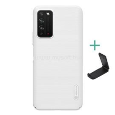 Nillkin SUPER FROSTED műanyag telefonvédő (gumírozott, érdes felület + asztali tartó) FEHÉR (GP-99136) tok és táska