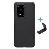 Nillkin SUPER FROSTED műanyag telefonvédő (gumírozott, érdes felület + asztali tartó) FEKETE Samsung Galaxy S20 Ultra (SM-G988F), Samsung Galaxy S20 Ultra 5G (SM-G988B)