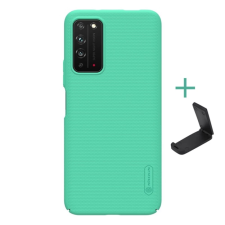 Nillkin SUPER FROSTED műanyag telefonvédő (gumírozott, érdes felület + asztali tartó) MENTAZÖLD tok és táska