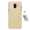 Nillkin SUPER FROSTED műanyag telefonvédő (gumírozott, érdes felület + képernyővédő fólia) ARANY Samsung Galaxy A6 (2018) SM-A600F