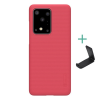 Nillkin Super Frosted Samsung Galaxy S20 Ultra (SM-G988B) műanyag védő (gumírozott, érdes felület + asztali tartó) piros
