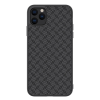 Nillkin SYNTHETIC FIBER PLAID műanyag telefonvédő (gumírozott, környezetbarát, 3D, csíkos minta) FEKETE Apple iPhone 11 Pro Max