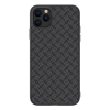 Nillkin SYNTHETIC FIBER PLAID műanyag telefonvédő (gumírozott, környezetbarát, 3D, csíkos minta) FEKETE [Apple iPhone 11 Pro Max] (5996457904686)