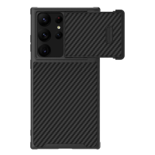 Nillkin Synthetic Fiber S Case Samsung Galaxy S23 Ultra tok kameravédővel fekete tok és táska