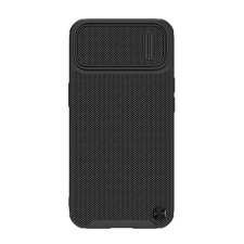 Nillkin TEXTURED S műanyag telefonvédő (szilikon keret, 3D minta, kamera védelem, Magsafe rögzítésű) FEKETE Apple iPhone 14 Plus tok és táska